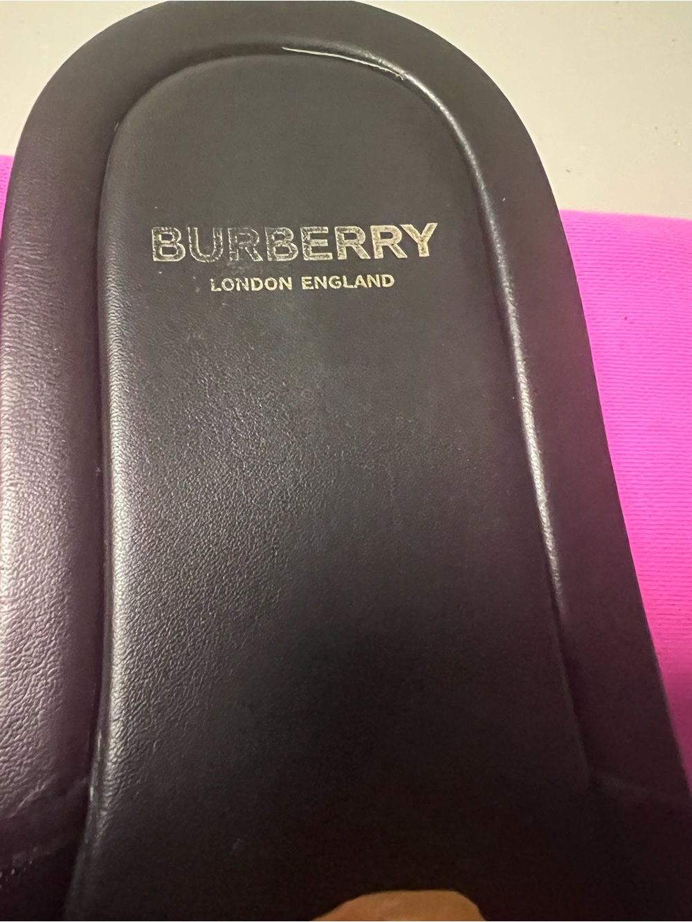 AUTHENTIC BURBERRY Black Mesh Logo Slide Sandal. - Picture 8 of 14